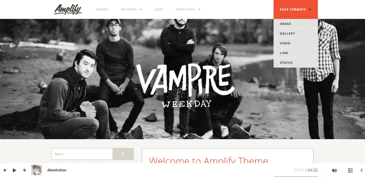 Demo of Amplify Podcasting WordPress Theme