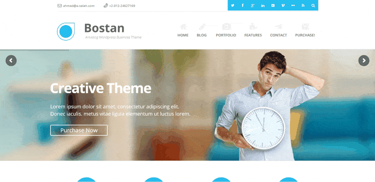 Demo of Bostan Business & Corporate WordPress Theme