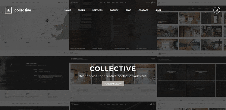 Demo of Collective Portfolio & Photography Gallery WordPress Theme