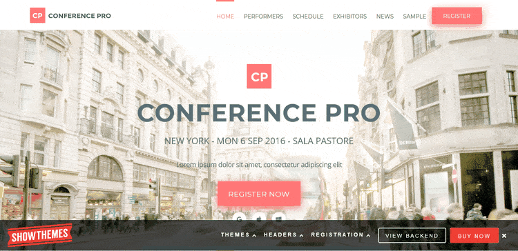 Demo of Conference Pro Event & Promotional WordPress Theme