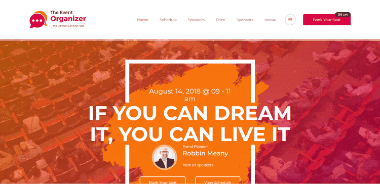 Demo of Event Organizer Event & Promotional WordPress Theme