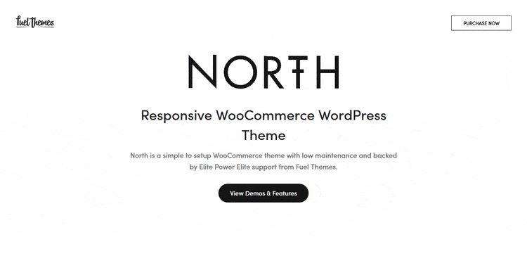 Demo of North E-Commerce WordPress Theme