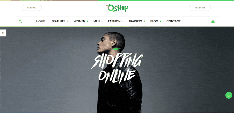 Demo of Oshop E-Commerce WordPress Theme