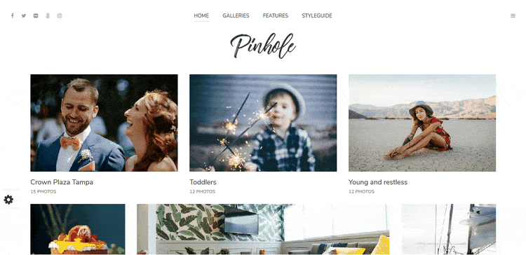 Demo of Pinhole Portfolio & Photography Gallery WordPress Theme