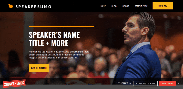 Demo of Speakersumo Event & Promotional WordPress Theme