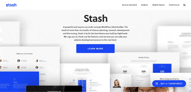 Demo of Stash Business & Corporate WordPress Theme