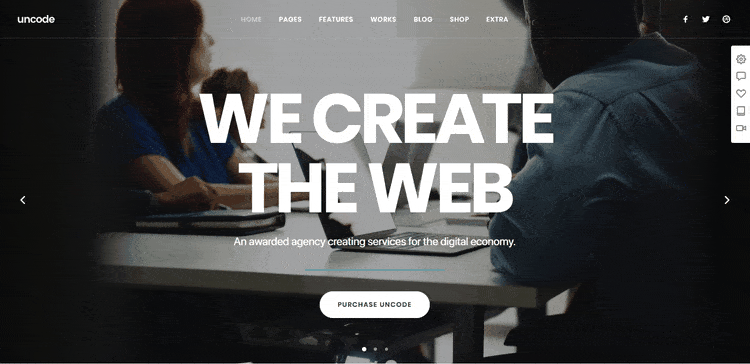 Demo of Uncode Business & Corporate WordPress Theme