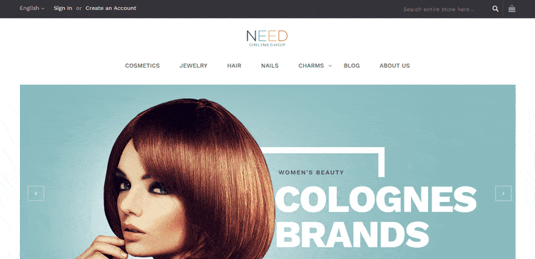 Demo of Ves Need E-Commerce WordPress Theme