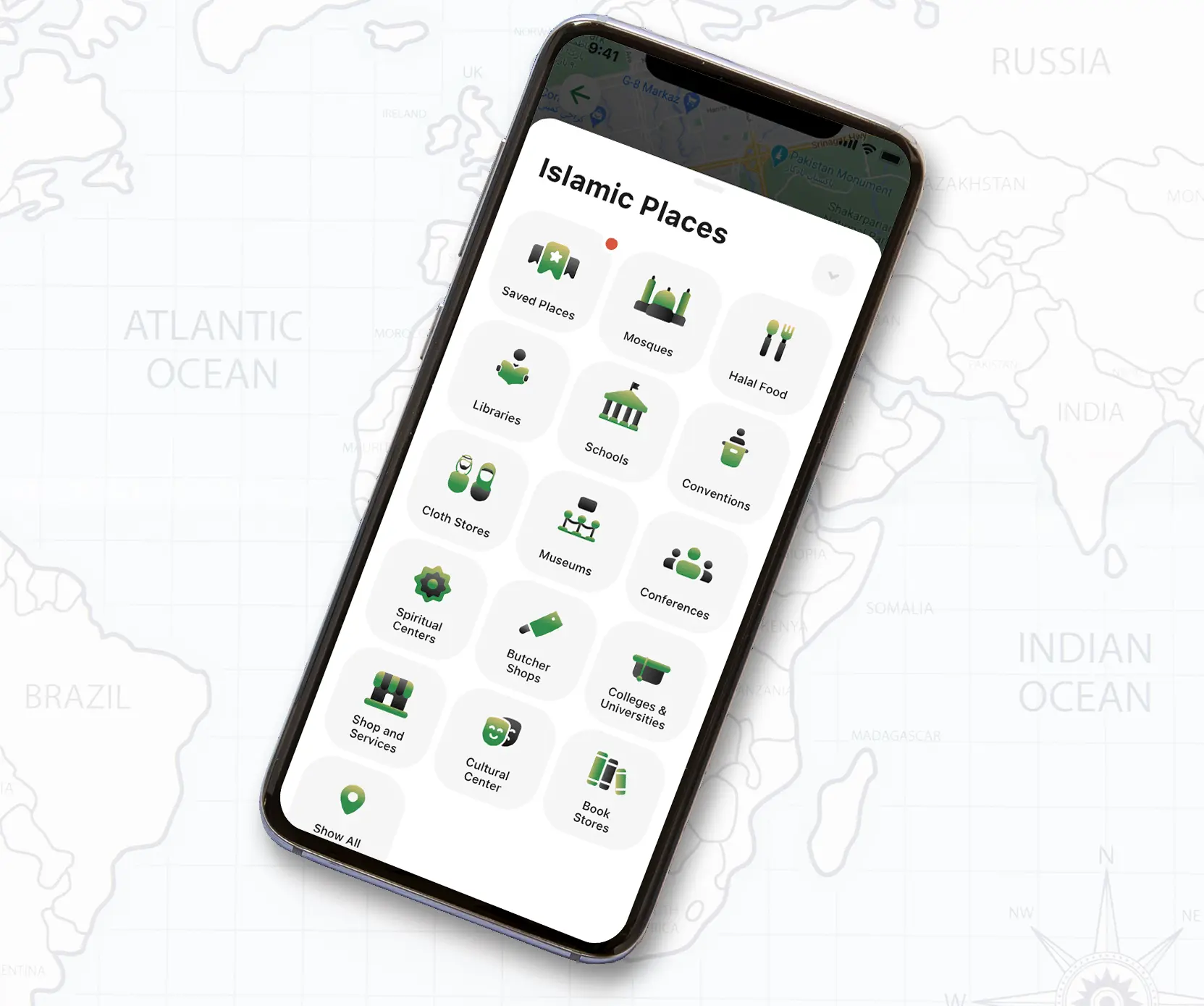 Smart Islamic Places App with Real-Time Search & Navigation